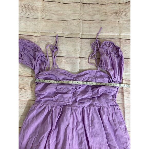 Universal Thread Women's Lavender Puff Sleeve Cold Shoulder Maxi Dress - XL - Picture 8 of 14